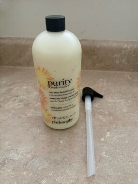 Philosophy Purity Made Simple Facial Cleanser – Cream Bottle with Black Cap